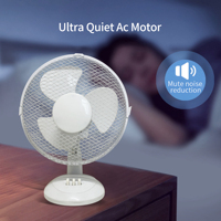 Ventilateur de table électrique silencieux de 9 pouces à faible consommation, portable, en plastique, à commande mécanique, pour usage hôtelier - Prix usine