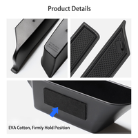 Haute qualité 4 pièces poignée de porte avant boîte de rangement porte intérieure côté ABS poches organisateur pour Volkswagen ID6.X /ID6.CROZZ
