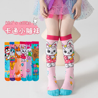 Chaussettes tubulaires de dessin animé WZ179 pour filles, enfants, chaussettes en tricot mignonnes, chaussettes hautes, chaussettes longues, vente en gros