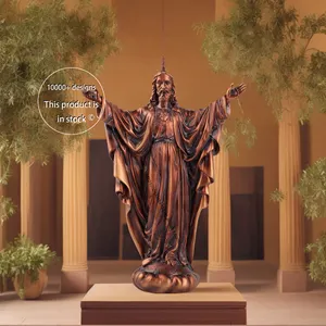 Fabrika toptan katolik dini heykeller reçine diy kalıp batı üreticileri İsa mesih heykeli
