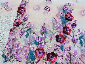 Nigerian <strong>Lace</strong> <strong>Fabric</strong> With Beads <strong>Heavy</strong> Embroidery Bridal 3D <strong>Lace</strong> Beaded <strong>Fabric</strong> <strong>Lace</strong> - Product Image 6