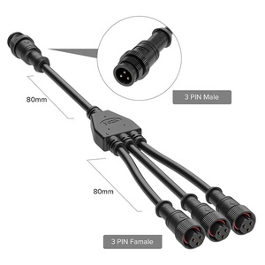 Conector de metal ip68 do programa, projeto ws2812b ws2811 tira de led 3pin 4pin y conector à prova d' água elétrico - Product Image 2