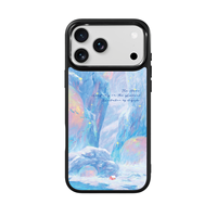Coque de téléphone AG Feeling Black Edge avec motif glacier doré pour iPhone 17, 17 Pro Max, 16 Pro, 15 – Coque magnétique