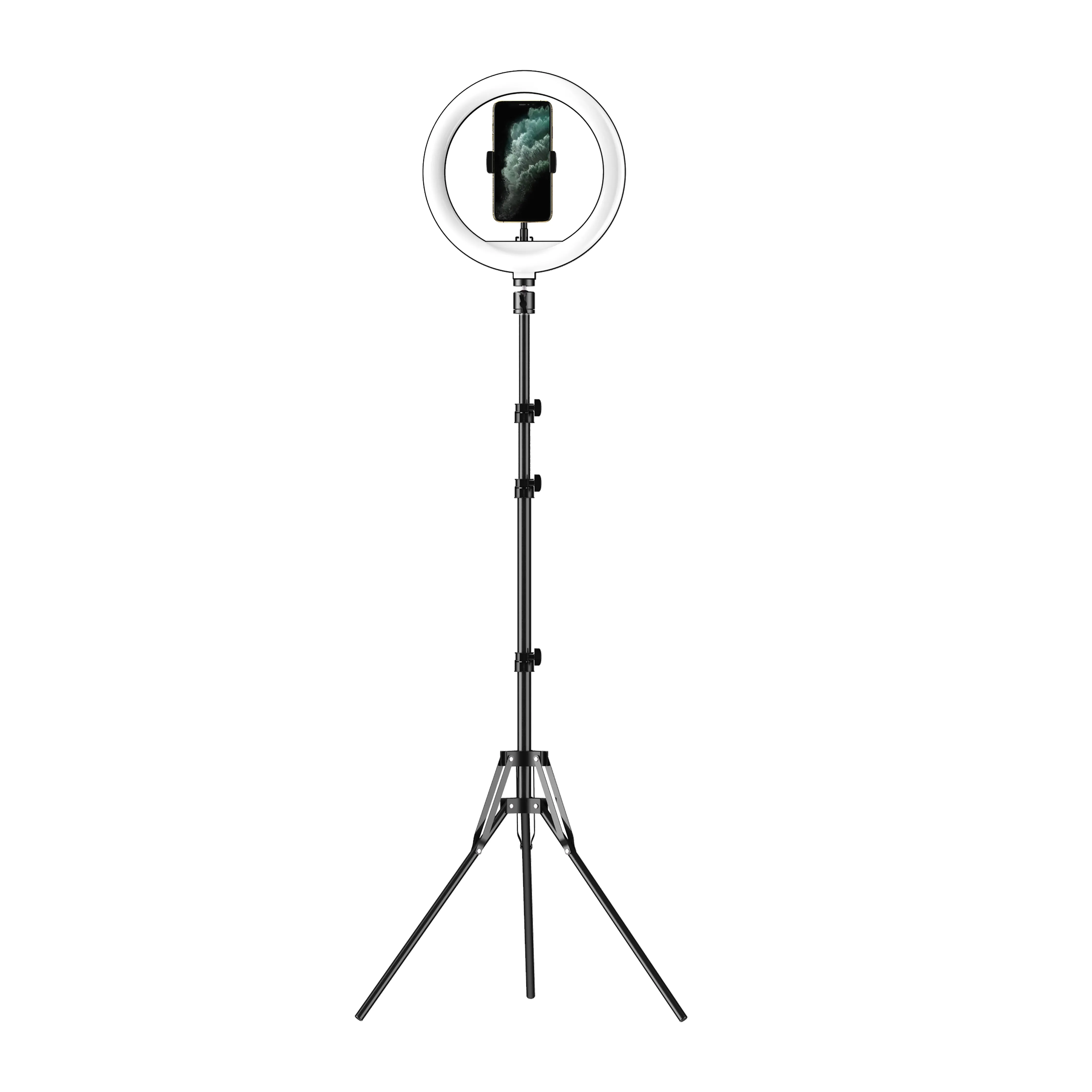 Großhandel 10-Zoll-LED-Ringlicht-Kit Füll licht Selfie-Rin glicht mit Bodens tativ ständer und Telefon halter