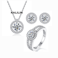 Vente en gros ensemble de bijoux en moissanite bagues en moissanite pour femmes bijoux en moissanite