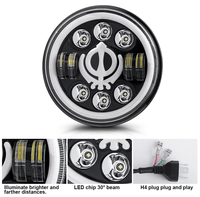 Faro Led redondo para coche, luz de ojo de Ángel h4, 7 pulgadas, 60W, de alta calidad, resistente al agua, para camión, motocicleta, todoterreno, SUV