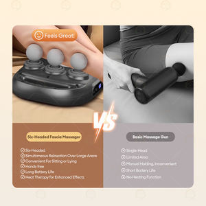 Pistolet de Massage Professionnel Fascia Premium 2025 à 6 Têtes pour Soulagement des Douleurs Musculaires du Corps Entier, Jambes, Taille, Dos, Fessiers, Tissus Profonds - Product Image 3