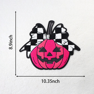 Bán buôn tùy chỉnh <span class=keywords><strong>sequin</strong></span> Thêu <span class=keywords><strong>3D</strong></span> Boo thư vá thêu Halloween Chenille may sắt trên Halloween các bản vá lỗi - Product Image 5