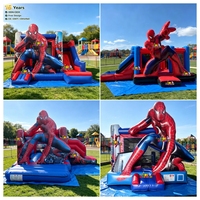 Perosotan Tiup Spider-man Komersial Luar Ruangan, Kastil Tiup, Rumah Loncat Tiup untuk Sewa Bisnis Karnaval