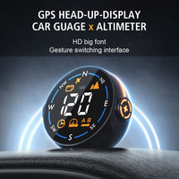Compteur d'inclinaison affichage tête haute voiture compteur de vitesse numérique pente OBD2 GPS double système compteur d'inclinaison affichage compteur jauge voiture HUD affichage