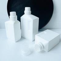 Bouteilles de détergent à lessive blanc 550ml 800ml 1L-Bouteilles en plastique HDPE pour lavage liquide nettoyant conteneur d'emballage personnalisé