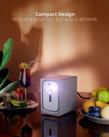 Vente en gros de projecteurs de cinéma maison intelligents Android Pico pour intérieur et extérieur, 4K LCD LED 1080P 230 °   Projecteur à courte focale avec autofocus, Wi-Fi et batterie intégrée