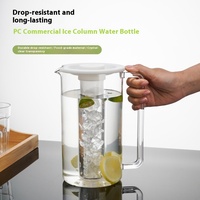 Pichet à eau en plastique de qualité alimentaire résistant aux hautes températures, résistant à la chaleur, grande capacité, usage commercial, incassable, 2-3L