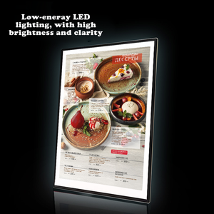 Panel de Menú con Caja de Luz LED de Aluminio Ultrafino, Montado en la Pared, Tamaño Personalizable, con Alto Brillo y Bajo Consumo de Energía - Product Image 5