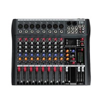 Console de mixage analogique stéréo 8 canaux XTUGA avec réverbération, lecture Bluetooth, égaliseur, entrées XLR - Modèle CT80X