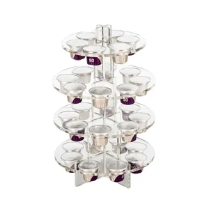 4-Tier Transparent Acrylic Holder Coffee Pod Holder Compatible with nespresso capsules 30 Pod Pack Capacity Rack Easy Storage
