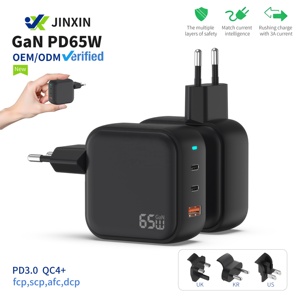 Cargador de escritorio USB C de 65W con nuevo diseño Adaptador de fuente de alimentación eléctrica Enchufe DE LA UE Función GAN QC3.0 Salida de 5V/3A - Product Image 1