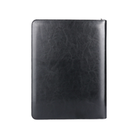 Porte-documents de présentation en cuir PU format A4-A5 pour femme, classeur exécutif avec fermeture éclair pour documents, calculatrice, œuvres d'art - Marque TSH