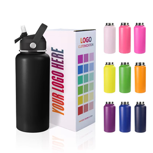 Wholesale 1L <b>Double</b> <b>Wall</b> Stainless Steel Tumbler 32oz Powder Coated Sports Water Bottle with Custom Logo Insulated Vacuum Flask - Product Image 1