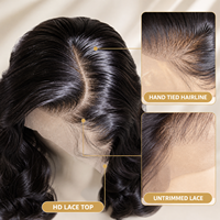 Perruque Lace Front 13x4 Cheveux Humains Ondulés Souples et Volumineux Entièrement Faits à la Main, Peuvent Être Permanents et Teints pour Femmes, Vente en Gros Usine