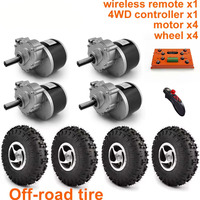 Moteurs électriques 4 roues motrices 24V 1400W 10 pouces avec pneus agricoles tout-terrain pour tondeuse à gazon/brouette/chariot