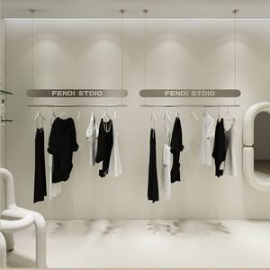 Expositor de <span class=keywords><strong>Ropa</strong></span> Multifuncional Personalizable para Tienda de <span class=keywords><strong>Ropa</strong></span> Femenina, Soporte Vertical de Acero Inoxidable - Product Image 4