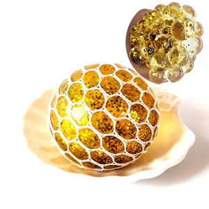 <b>Power</b> New Glitter Squishy Balls Colorful Anti-Stress Squeeze Grape TPR Sensory Toys Sewn <b>Mesh</b> Relieve Anxiety Calming - Product Image 4