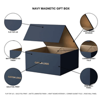 Fabricant de boîte d'emballage pliable magnétique de luxe avec logo personnalisé et fermeture magnétique pour l'expédition de chaussures et de vêtements