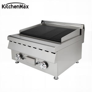 Professional Tabletop Lava Rock Gas <b>Grill</b>, Commercial BBQ <b>Grill</b> with Adjustable Burners for Restaurant, Bar & Outdoor Catering - Product Image 2