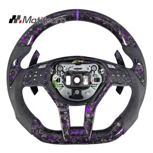 Volant personnalisé en fibre de carbone forgée de couleur violette pour Mercedes-Benz W204 W212 AMG Classe C&E GLA45 CLS63 C63 C300 E300 E63 SL63 - Product Image 1