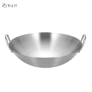 Wok con Doble Asa, Sartén Antiadherente de Fondo Redondo, Wok de Cocina de Acero Inoxidable - Product Image 2
