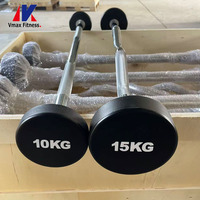Barre de musculation droite personnalisée avec logo pour équipement de fitness, haltères libres 10 20 30 35 40 KG, ensemble de barres de curl fixes