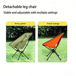 Sedia Pieghevole Portatile per Campeggio, Sedia a Mezzaluna, Sedia in Lega di Alluminio, per Riposini Pomeridiano - Product Image 5