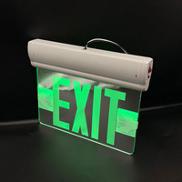 Panneau de sortie LED rétroéclairé 3,5W, lumière de sortie rouge/verte commutable, 120-347VAC, batterie NiCad de secours, panneau de sortie d'urgence pour emplacement humide