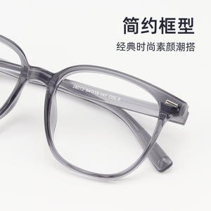 Nouvelle monture de lunettes unisexe TR90 surdimensionnée transparente à monture complète confortable pour grands visages avec motif camélia – Numéro de pièce - Product Image 3