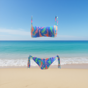 Set bikini HDJ con stampa colorata, spalline regolabili, taglia 42 44 46 48, costumi da bagno per donna, abbigliamento da spiaggia, moda estiva - Product Image 2