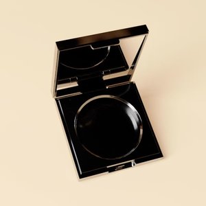 Caja cosmética compacta de maquillaje cuadrado acrílico dorado superventas, plástico biodegradable vacío con diseño estampado espejo - Product Image 2