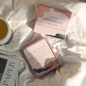 Impression personnalisée incroyable <span class=keywords><strong>grossesse</strong></span> naturelle nouvelle maman cartes d'affirmation jeu pour femmes enfants bébés avec boîte coulissante - Product Image 3