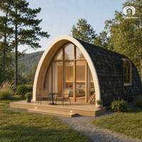 Maisonnette préfabriquée moderne à assemblage rapide, 1 chambre, maison modulaire préfabriquée de type grange pour projets hôteliers et complexes hôteliers