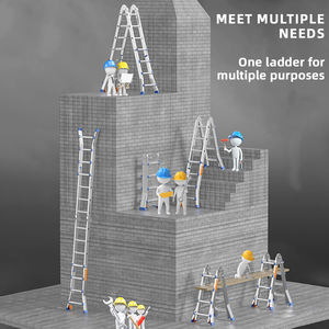 บันไดอะลูมิเนียม4X3แบบทันสมัยการผสมผสานการขยายขนาดยักษ์บันไดพับอเนกประสงค์ขนาดเล็กสำหรับใช้งานกลางแจ้ง - Product Image 4