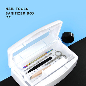 Plastic <b>Nail</b> Sterilizer Box Manicure <b>Nail</b> Art Tweezer Tool Cleaner Salon Disinfection Storage Organizer Container Holder <b>Case</b> - Product Image 1