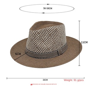 <span class=keywords><strong>Chapeau</strong></span> <span class=keywords><strong>de</strong></span> soleil respirant <span class=keywords><strong>d</strong></span>'été tendance, <span class=keywords><strong>chapeau</strong></span> Fedora en <span class=keywords><strong>paille</strong></span> <span class=keywords><strong>de</strong></span> papier bicolore pour femmes et hommes - Product Image 2