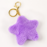 Porte-clés étoile en peluche mignon, pendentif étoile de mer moelleuse, breloque pour sac, accessoire de décoration pour clés de voiture, cadeau RR04