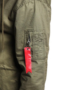 <strong>Custom</strong> USA Men's <strong>MA</strong>-1 Bomber Style Anorak Jacket Safari Coat Hooded Long Olive Medium 100% Cotton - Product Image 6