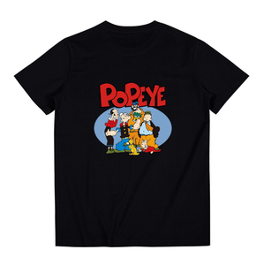 L&amp;J Shoe New Design Custom Logo Tee <strong>Shirt</strong> 100% Organic Cotton Plain Color Oversized Basic <strong>POPEYE</strong> <strong>T</strong> <strong>Shirt</strong> - Product Image 1