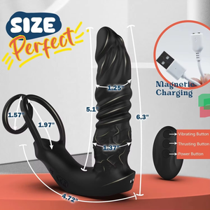 Vibrador Anal Telescópico 3 en 1 con Control por Aplicación, Consolador con Empuje, Juguetes Sexuales para Hombres Adultos, Masajeador de Próstata Anal, Caja de Juguetes Sexuales - Product Image 6