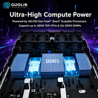 Server Enterprise FusionServer 5288 V7 DDR5 PCIe 5.0 4U 2-Way dengan Penyimpanan Massal untuk Analisis Big Data dan AI