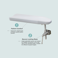 Support de Bras Réglable WEIYE pour Table d'Examen, Repose-bras en Mousse PU de Qualité Médicale avec Poteau en Acier Inoxydable