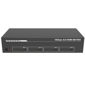 Commutateur matriciel <span class=keywords><strong>HDMI</strong></span> 4x4 pour 2.0 18 Gbps 4K en métal avec contrôle central TCP/IP RS232 et télécommande - Product Image 6