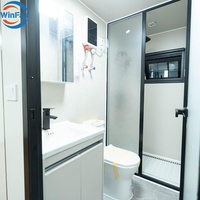 Maison préfabriquée modulaire moderne WinFair China, conteneur préfabriqué avec 2 chambres et salle de bain pour habitation / Casa Container
